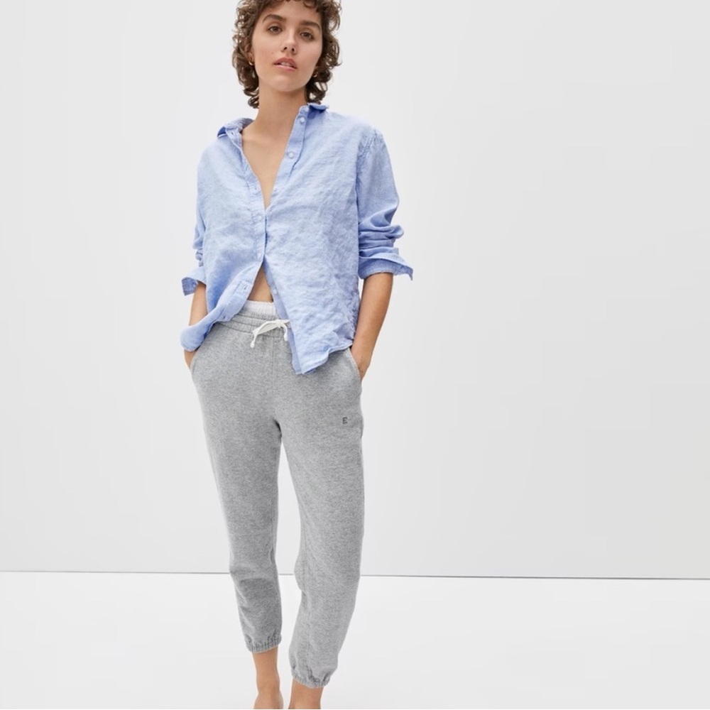 Everlane Organic Cotton French Gray Terry Joggers